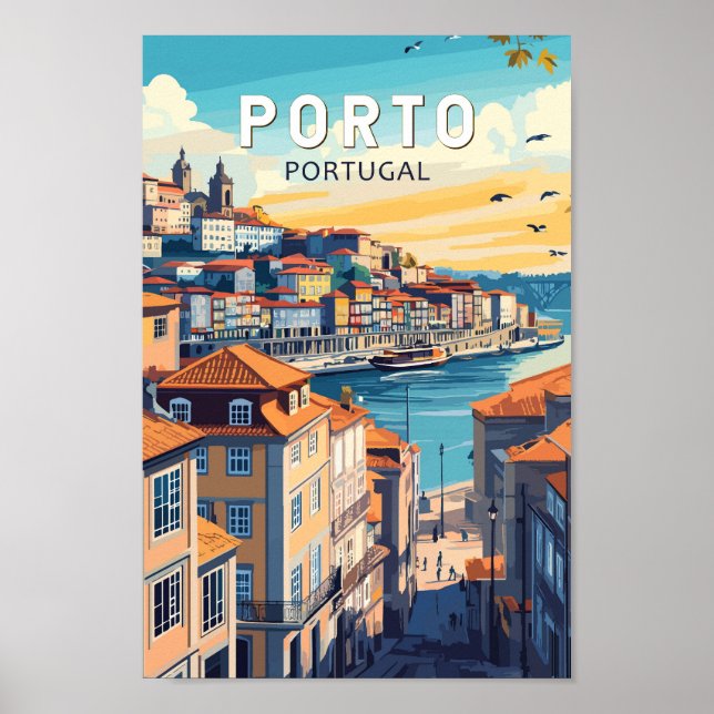 Oporto Portugal Viaje al arte Vintage (Frente)
