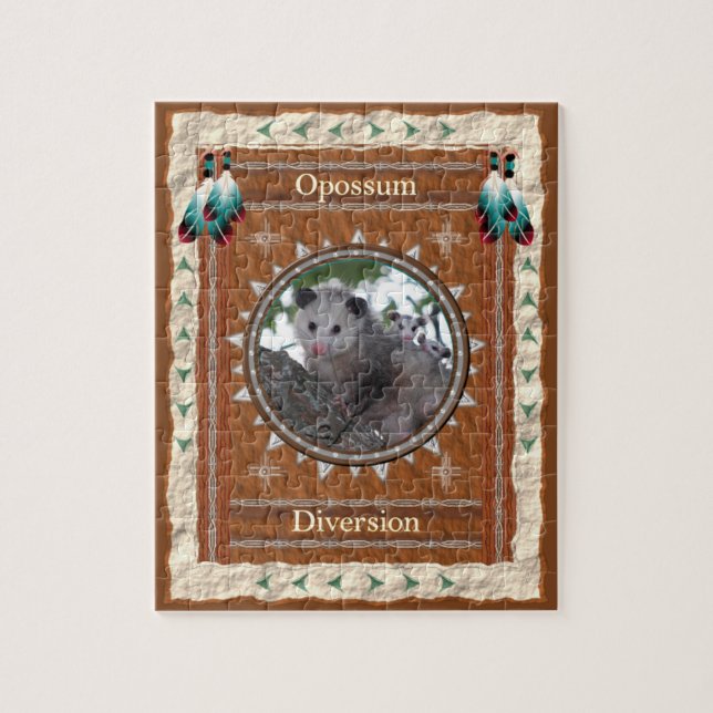 Opossum -Diversión- Rompecabezas con caja (Vertical)