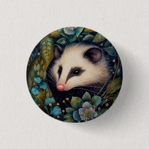 Opossum en el botón de las burbujas