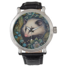 Opossum en el reloj de los brambles