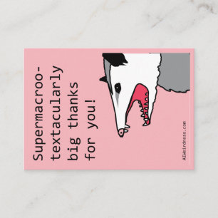 Opossum - Tarjeta de San Valentín de rareza de IA