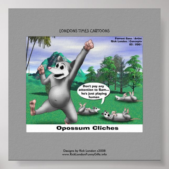 OPossums reproduciendo la impresión de lonas diver (Frente)