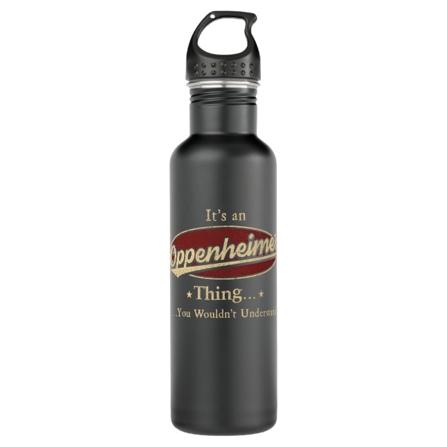 Oppenheimer Nombre Agua Botella Regalo (Anverso)