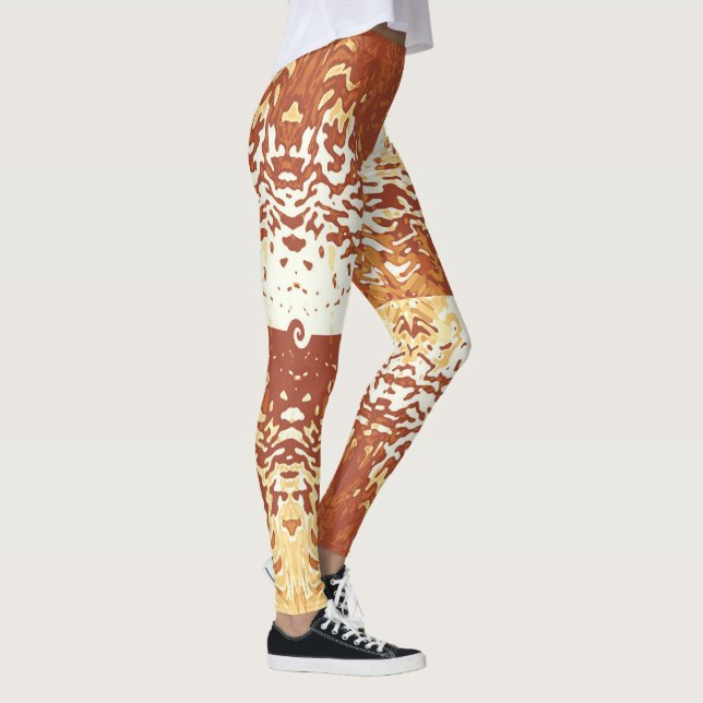 Opposites Attract Pumpkin Orange Leggings (Derecha)