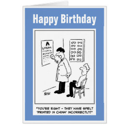 Optician haciendo una prueba ocular