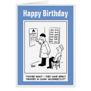 Optician haciendo una prueba visual