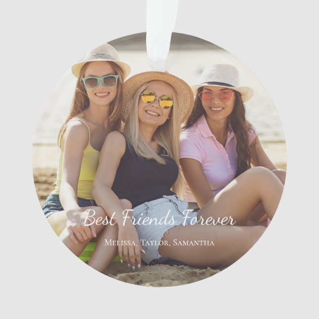 Óptima foto de amigos nombres de ornamento Metaliz (Anverso)