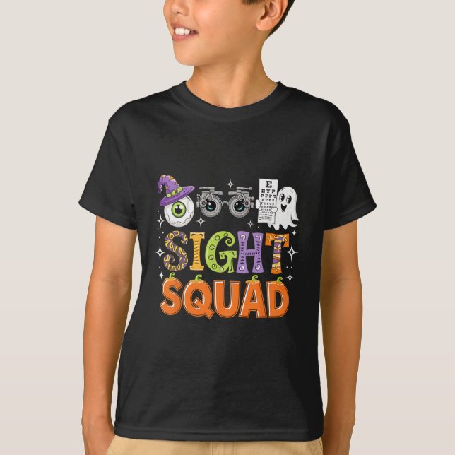 Optometría de camiseta optometrista de Halloween (Anverso)