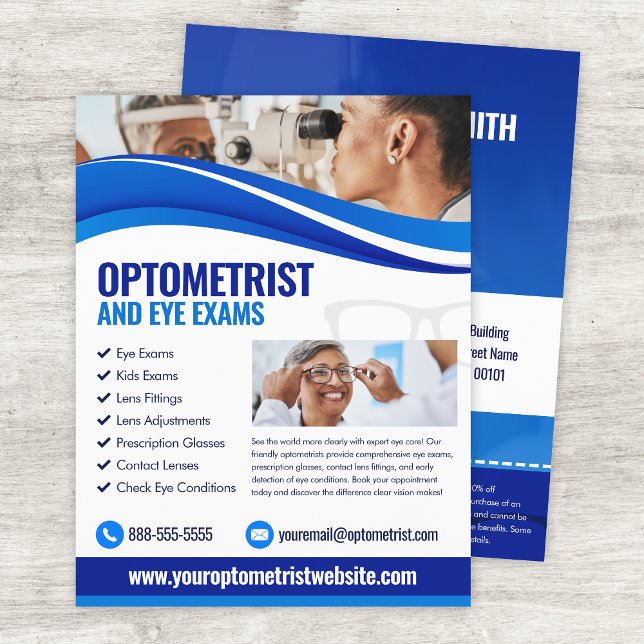 Optometrist Eye Exam Flyer Template (Subido por el creador)