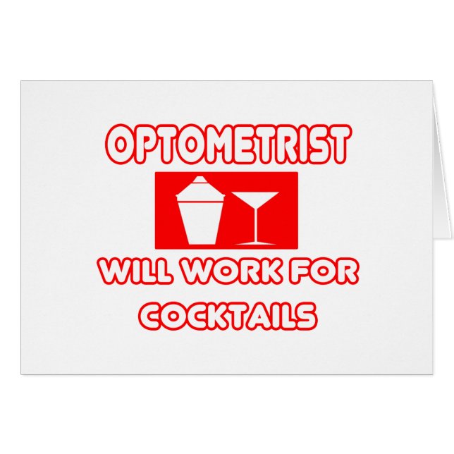 Optometrista... Trabajará Para Cócteles (Anverso (Horizontal))