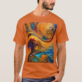 Opulento Aceite y Agua Resumen Camiseta maestra