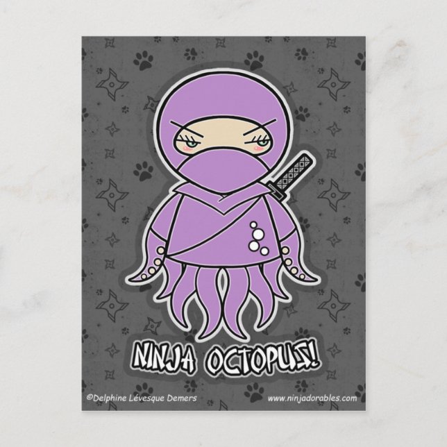 ¡Opulpo Ninja! Postal (Anverso)