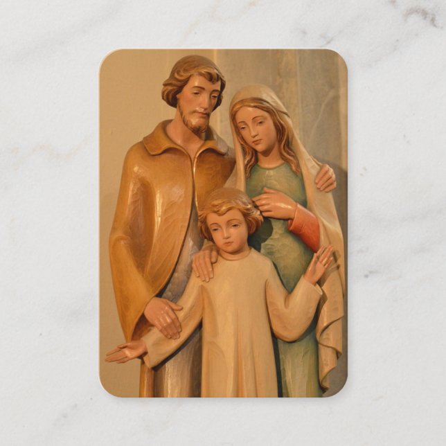 Oración A La Tarjeta De Oración De La Sagrada Fami (Anverso)