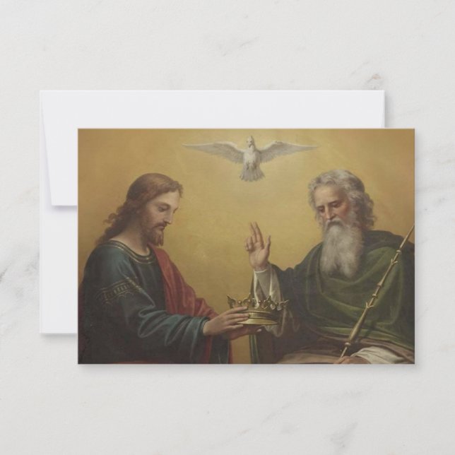 Oración a la tarjeta de oración de la Santísima Tr (Anverso)