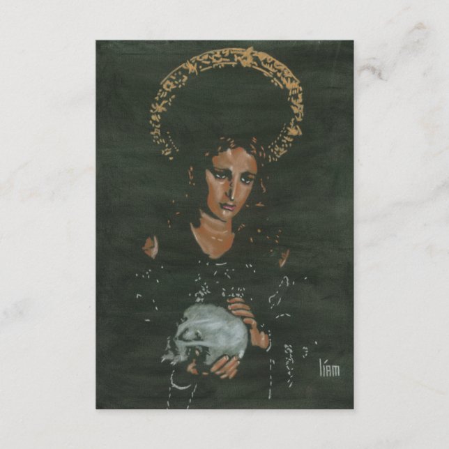 Oración a la tarjeta de oración de Santa María Mag (Anverso)