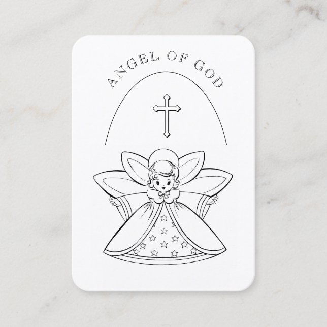 Oración a mi sagrada tarjeta Angel Guardian (Anverso)