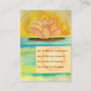Oración Budista Metta.  Tarjeta de recepción