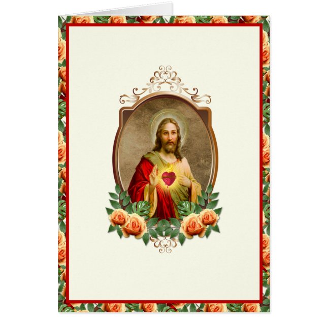 Oración católica del Sagrado Corazón Religioso (Frente)