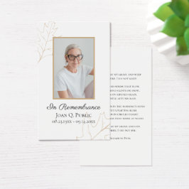 Oración conmemorativa del funeral de Fall Oak Leav