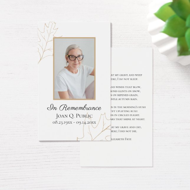 Oración conmemorativa del funeral de Fall Oak Leav (Escritorio)