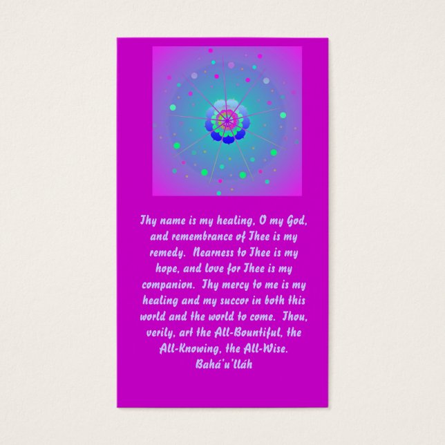 Oración curativa (Frente)