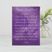 Oración curativa para tarjeta de salud mental