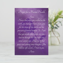 Oración curativa para tarjeta de salud mental