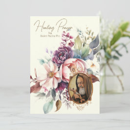 Oración curativa por tarjeta de oración de San Pad