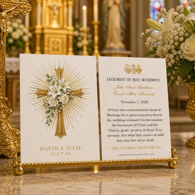 Oración de bendición de boda Cruz de Oro Radiante (Subido por el creador)