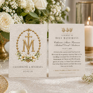 Oración de Boda Católica de Oro Santo Matrimonio