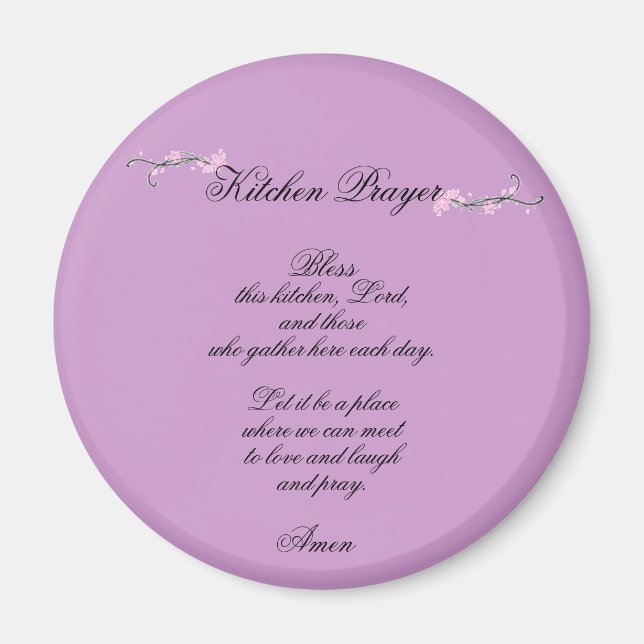 Oración de cocina - imán (Frente)