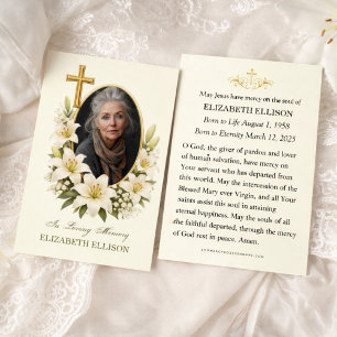 Oración de foto conmemorativa de funeral religioso