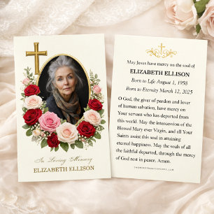 Oración de foto conmemorativa de funeral religioso