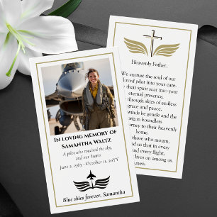 Oración de Foto de Funeral para Piloto de Aviación