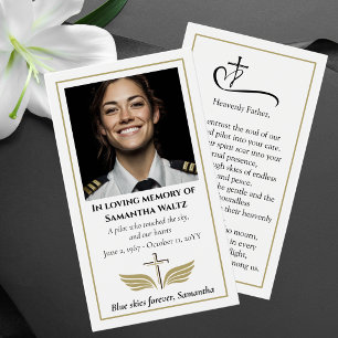 Oración de Foto de Funeral para Piloto de Aviación