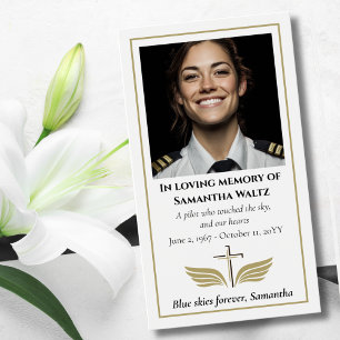 Oración de Foto de Funeral para Piloto de Aviación