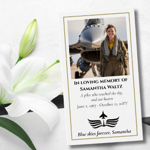 Oración de Foto de Funeral para Piloto de Aviación