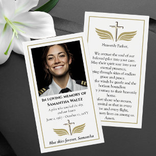 Oración de Foto Funeral para Piloto de Aviación Mo