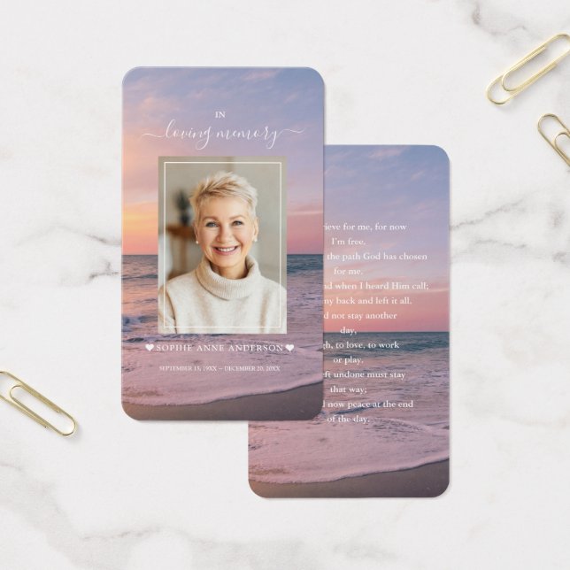 Oración de funerales de la foto del océano costero (Oficina)