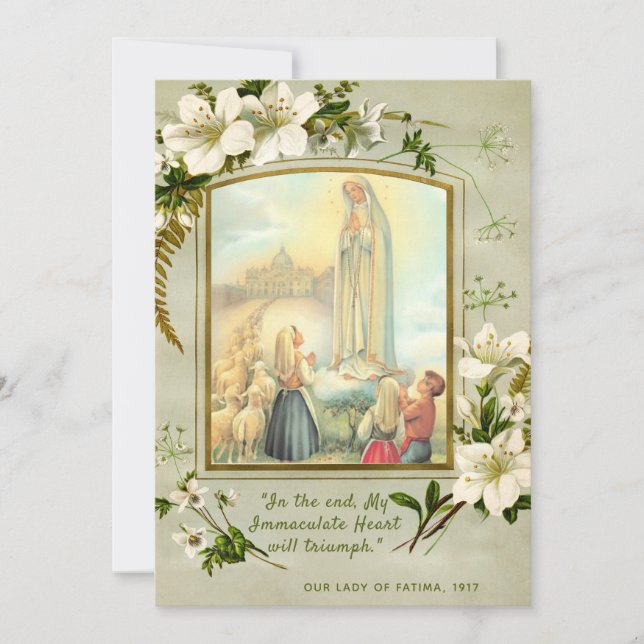 Oración de la Consecración Inmaculada Virgen María (Anverso)