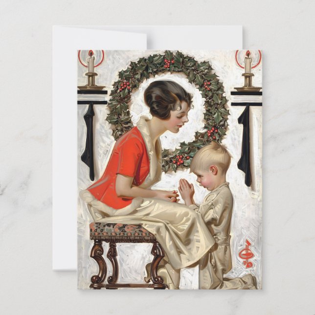 Oración de Navidad de Leyendecker 1921 (Anverso)