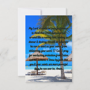 Oración de protección contra la tarjeta de saludo