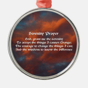 Oración de Serenity Prayer Morning Sky Ornamento 