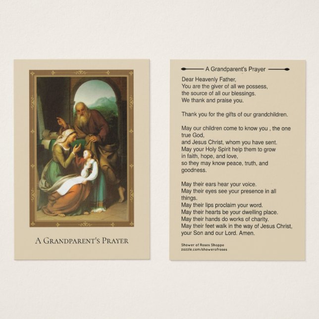 Oración del abuelo Anne Joachim Mary (Anverso y reverso)