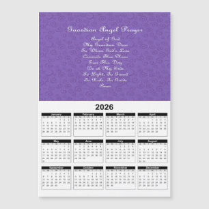 Oración del Ángel de la Guarda Calendario Púrpura