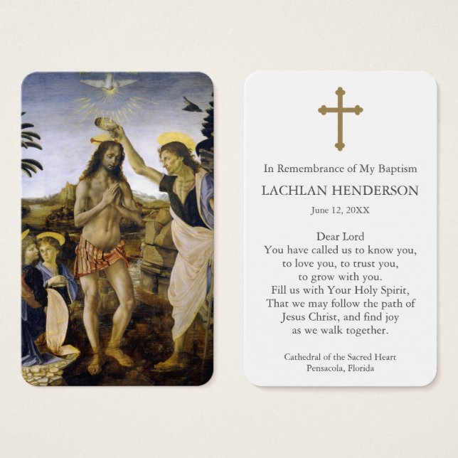Oración del bautismo | Bautismo de Cristo 1 (Anverso y reverso)