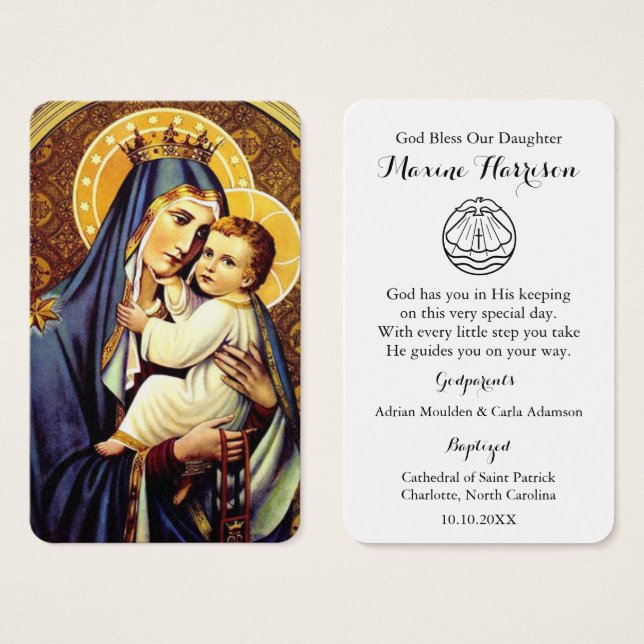 Oración del bautismo | Carmel (Anverso y reverso)