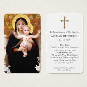 Oración del bautismo Madonna de los Lilies
