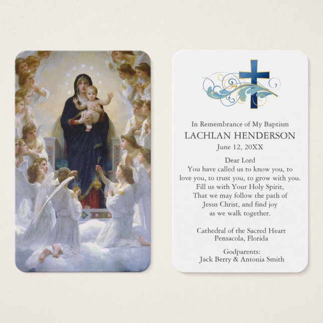 Oración del bautismo | Vírgenes y ángeles (Anverso y reverso)