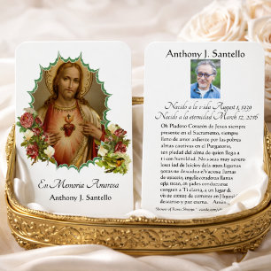 Oración en memoria de Jesús católico funerario esp